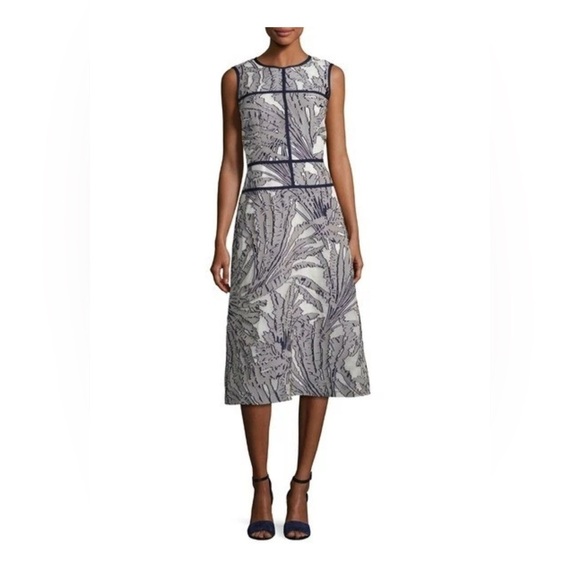 Lafayette 148 New York Damaris Tropical Print Fil Coupe Damaris Size 8 Women's - Picture 12 of 12